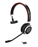 Jabra Evolve 65 UC Wireless Headset, Mono – Includes Link 370 USB Adapter – Bluetooth Headset with Industry-Leading Wireless Performance, Passive Noise Cancellation, All Day Battery