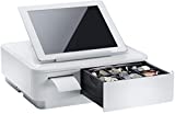 Star Micronics mPOP Integrated Receipt Printer & Cash Drawer with Tablet Stand - White