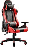 Gtracing Gaming Chair Racing Office Computer Ergonomic Video Game Chair Backrest and Seat Height Adjustable Swivel Recliner with Headrest and Lumbar Pillow Esports Chair (Red)