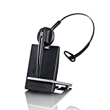 Sennheiser D 10 USB ML - US (506418) Single-Sided Wireless DECT Headset, with Direct Softphone Connection, Noise Cancelling Microphone, and is Skype for Business Certified (Black)