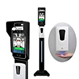 8 Inch Face Recognition Temperature Measurement Kiosk Touch Screen Type with Hand Sanitizer Dispenser Support Face Comparison Library/Attendance Machine/Visitor Management System