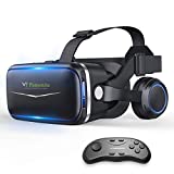Pansonite 3D VR Glasses Virtual Reality Headset for Games and 3D Movies, Upgraded and Lightweight with Adjustable Pupil and Object Distance for iOS and Android Smartphone